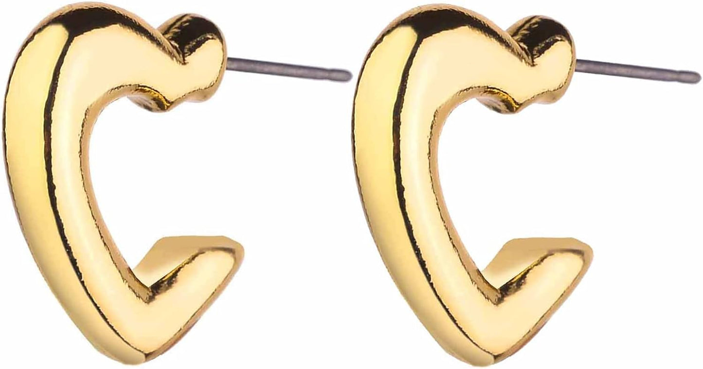 Chunky Hoop Earrings Set 14K Gold Hoop Earrings for Women Hypoallergenic, Thick Hoops Earring set, Twist Huggie Hoop Earring