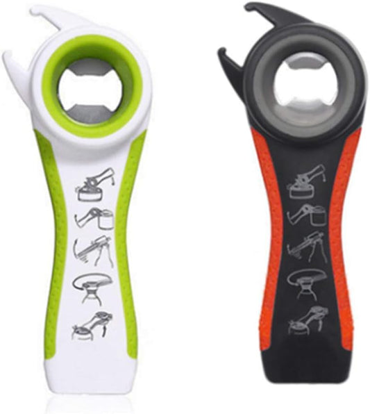 2 pcs 5 In 1 Multi Function Multi-function Can Jar Bottle Open