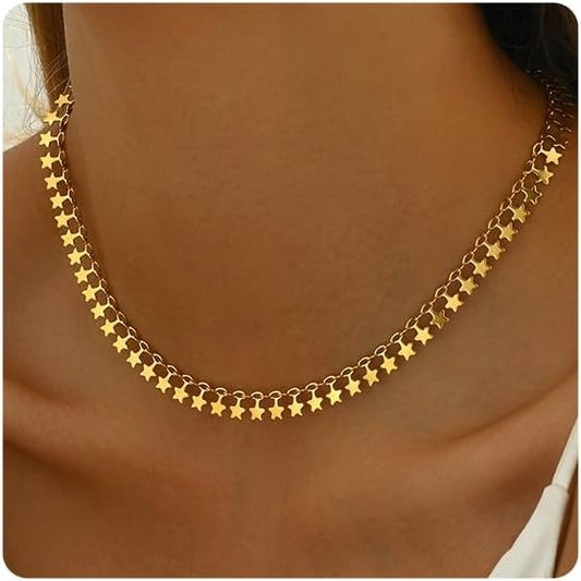Colorful Beaded Necklace - Freshwater Pearl & Evil Eye Pendant, Stainless Steel 18K Gold Plated Y2K Trendy Jewelry for Women & Teen Girls