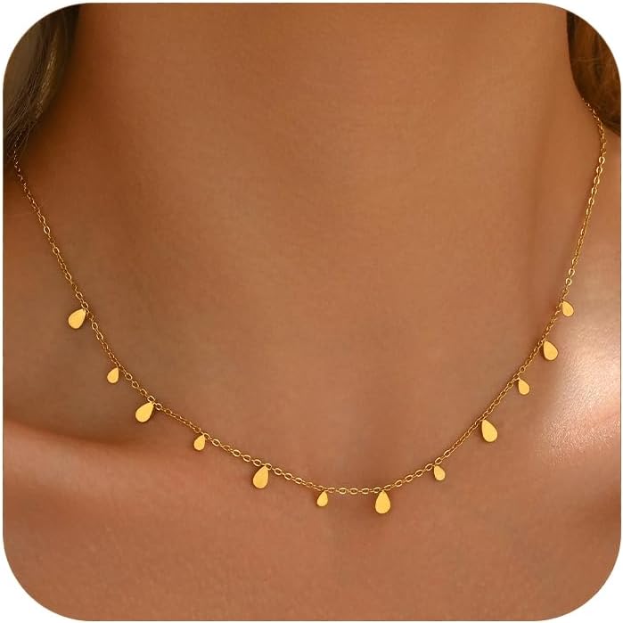 Colorful Beaded Necklace - Freshwater Pearl & Evil Eye Pendant, Stainless Steel 18K Gold Plated Y2K Trendy Jewelry for Women & Teen Girls