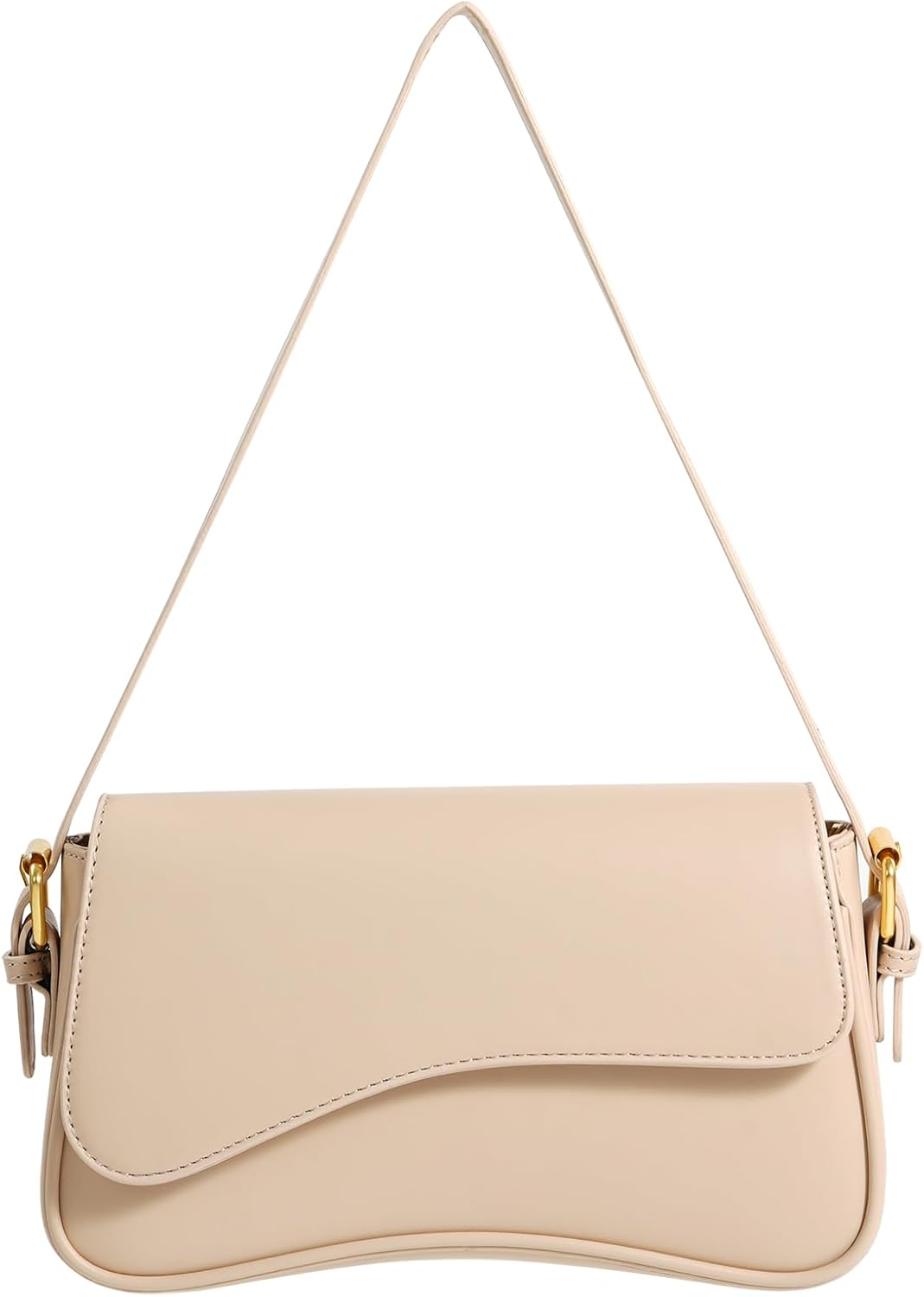 Shoulder Bag for Women Y2K Trendy Purse Vegan Leather Hobo Handbags Clutch Saddle Bag with 2 Removable Strap
