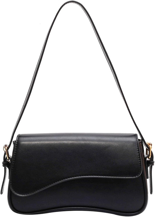 Shoulder Bag for Women Y2K Trendy Purse Vegan Leather Hobo Handbags Clutch Saddle Bag with 2 Removable Strap