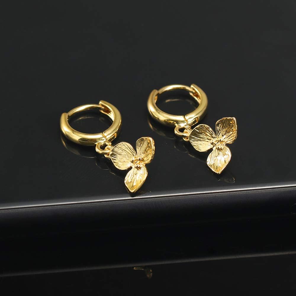 Gold Huggie Small Hoop Earrings with Charm Personalized /Star/Cross/Lock/Key 18k Gold Plated Crystal Drop Dangle Earrings for Women