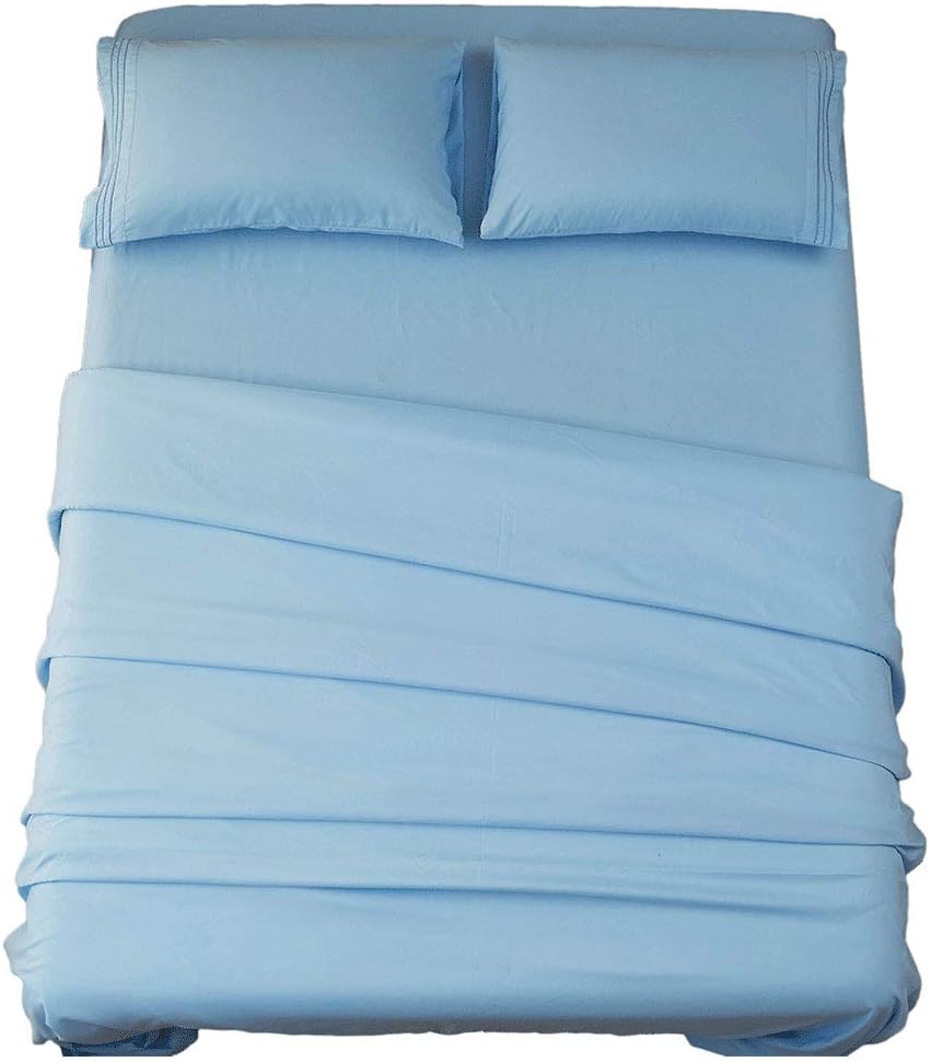 Bed Sheet Set Super Soft Microfiber 16-Inch Deep Pocket Wrinkle and Hypoallergenic-4 count Queen