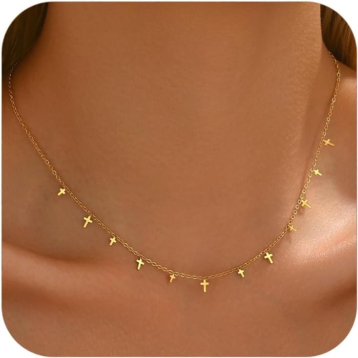 Colorful Beaded Necklace - Freshwater Pearl & Evil Eye Pendant, Stainless Steel 18K Gold Plated Y2K Trendy Jewelry for Women & Teen Girls