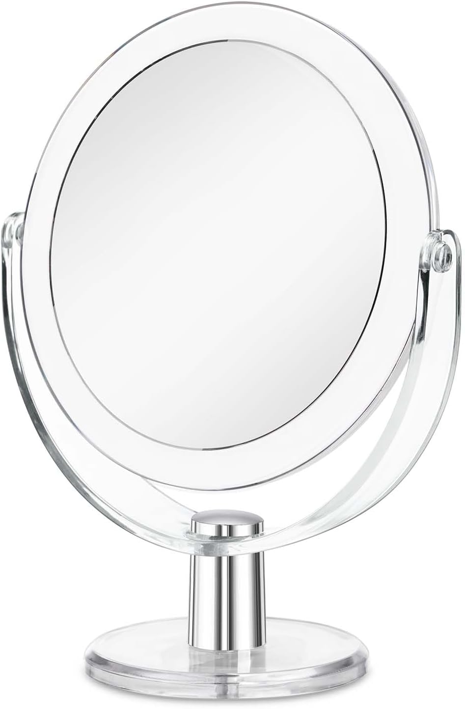 Vanity Makeup Mirror with Stand, 1X/15X Magnification Double Sided 360 Degree Swivel