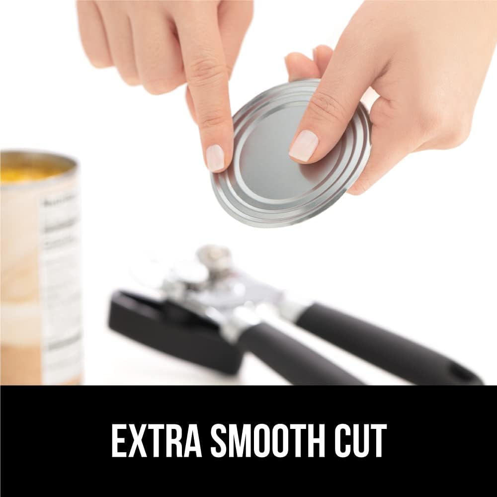 Heavy Duty Stainless Steel Smooth Edge Manual Can Opener and Bottle Openers, Soft Comfortable Handle