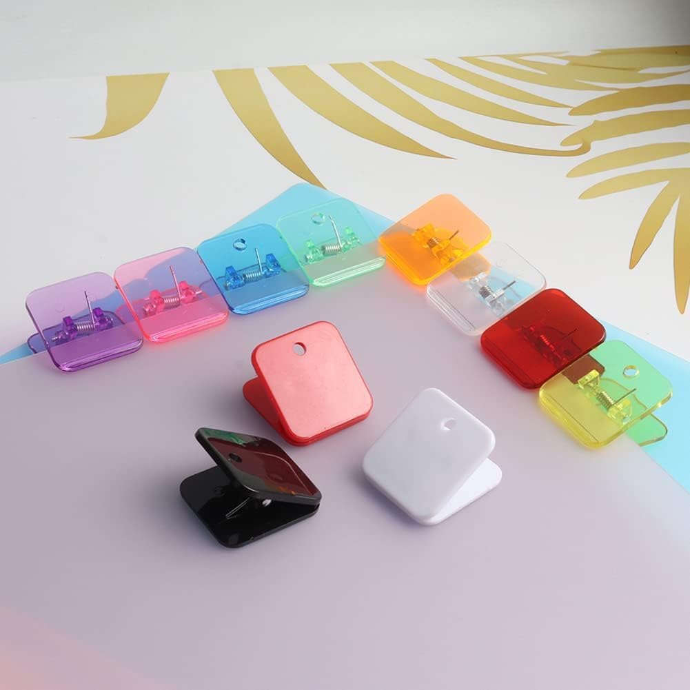 OMOMMD 20Pcs White Plastic Chip Bag Clips Sealing Food Clips Snack Bag Clips Photo Clips Binder Clips Paper Clamps Hinge Clips Tape Adhesives and Fasteners