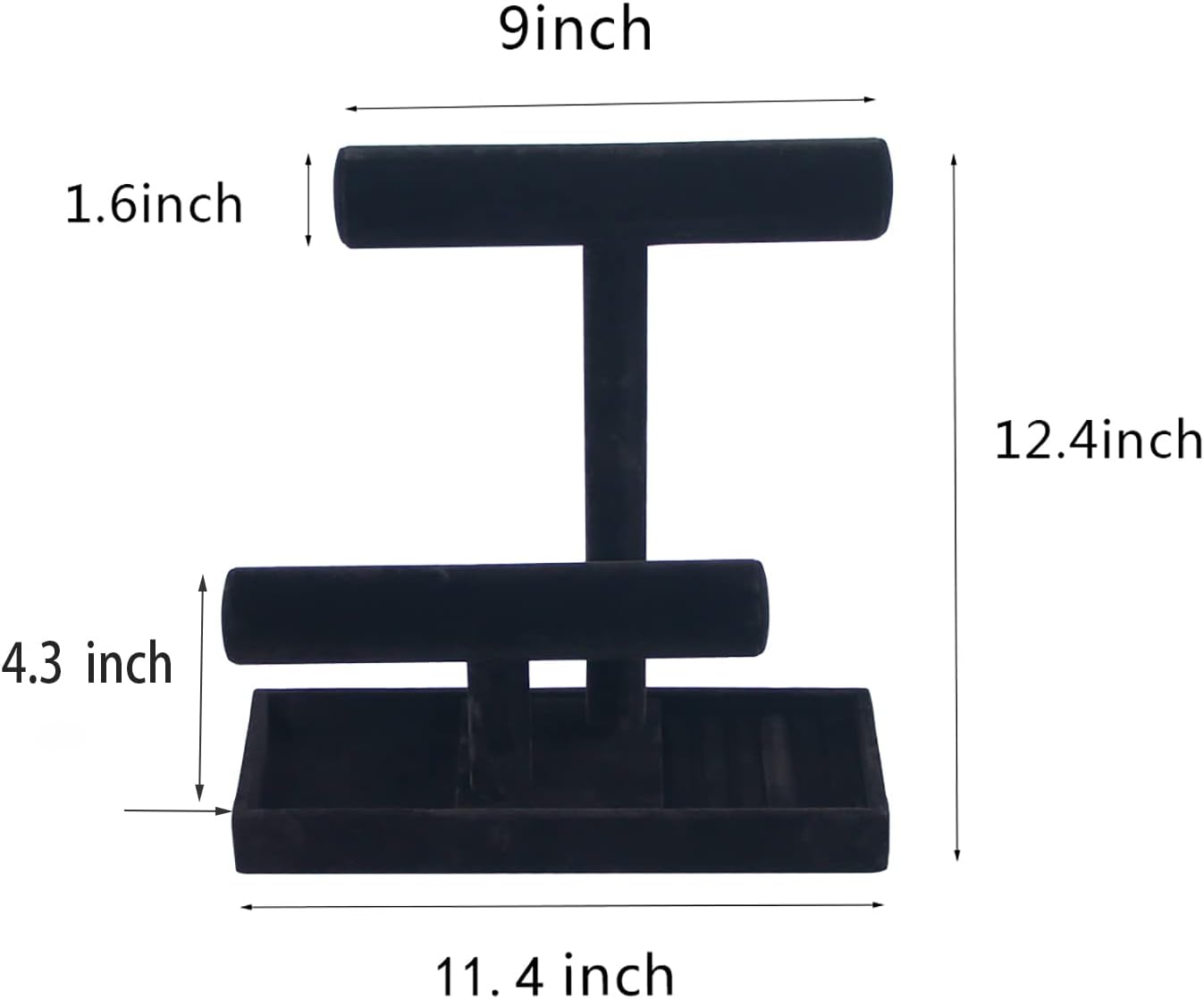 Necklace Holder,Bracelet Holder,Jewelry Organizer Stand with Earrings Rings Tray,Jewelry Holder for Scrunchie Watches