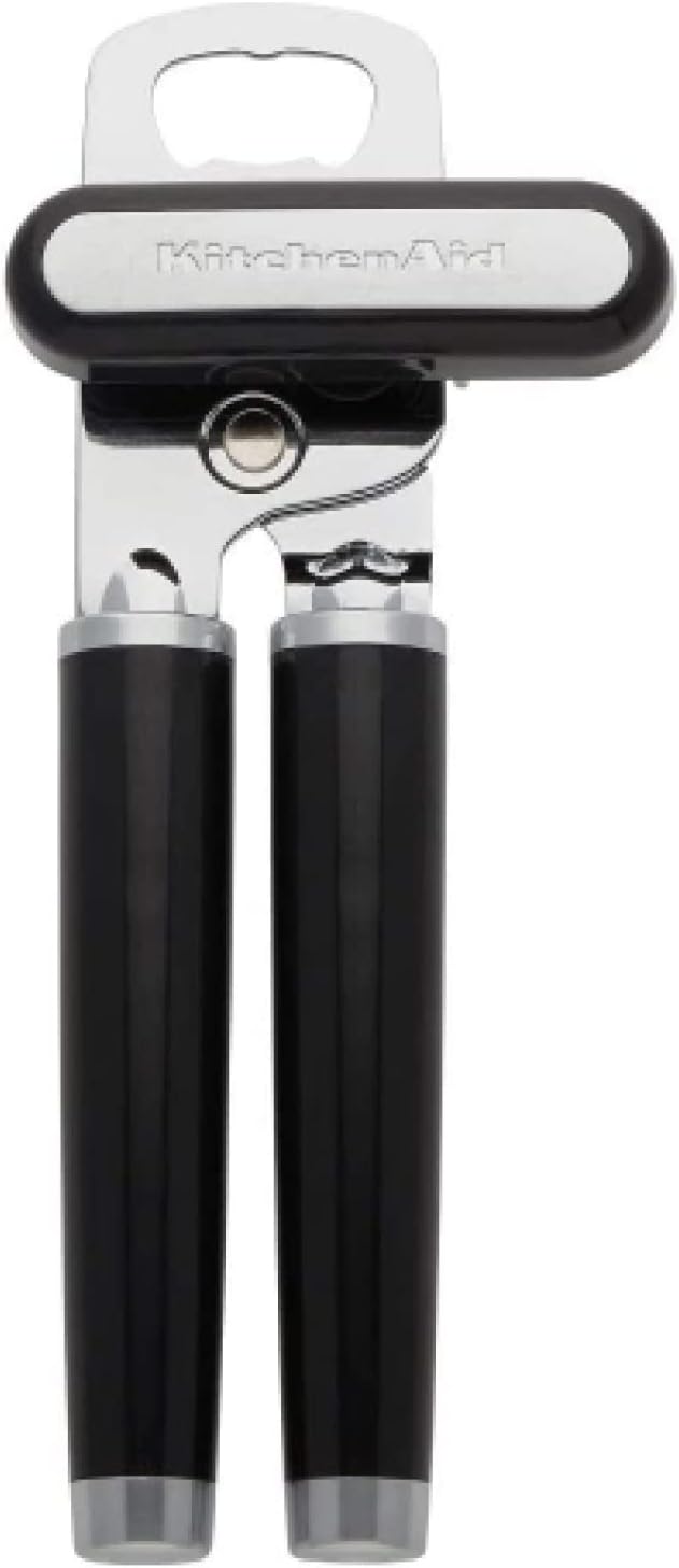 Multifunction Can Opener and Bottle Opener Easy to Use, Razor Sharp Stainless Steel Cutting Wheel, Soft Ergonomic Handles