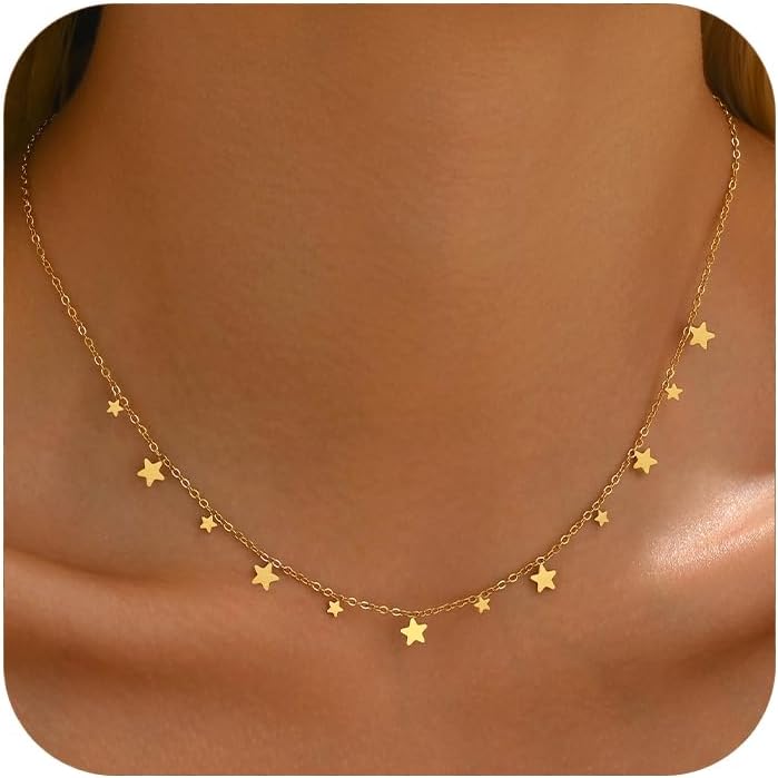 Colorful Beaded Necklace - Freshwater Pearl & Evil Eye Pendant, Stainless Steel 18K Gold Plated Y2K Trendy Jewelry for Women & Teen Girls