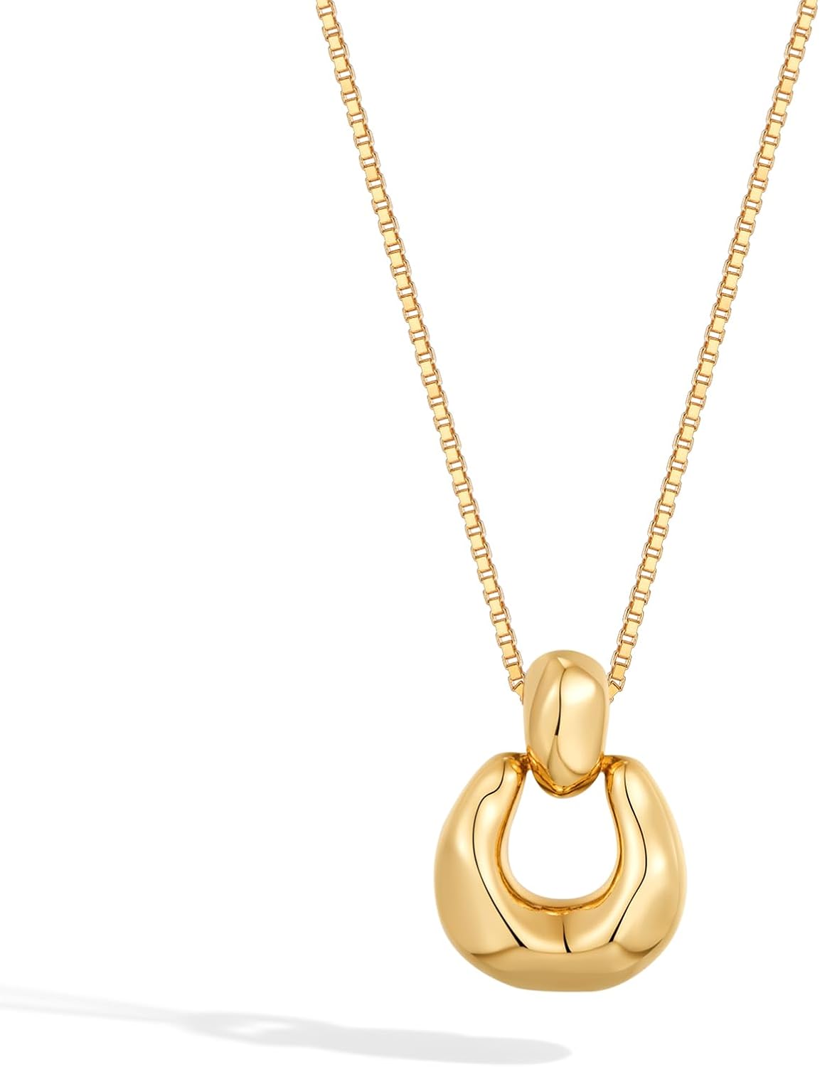 "Statement Gold & Silver Pendant Necklace for Women - Trendy Elegant Jewelry Gift"