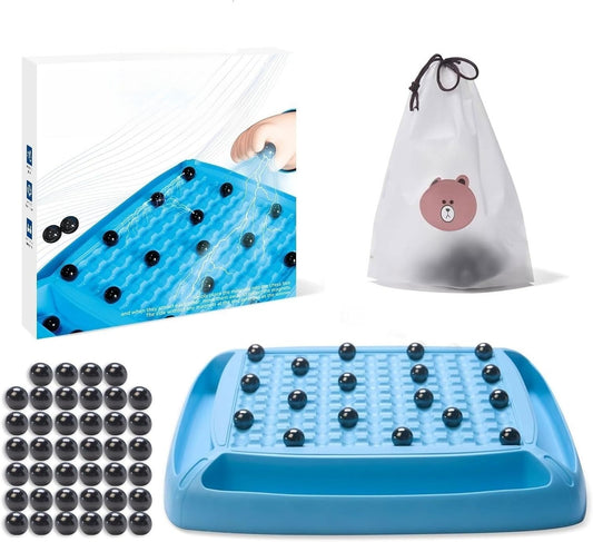 OMOMMD Magnet Game, Magnetic Game for Kids and Adults, Table Top Board Game for Kids 8-12, Magnet Chess Game 40Pcs for Family Games Night, 2-4 Players