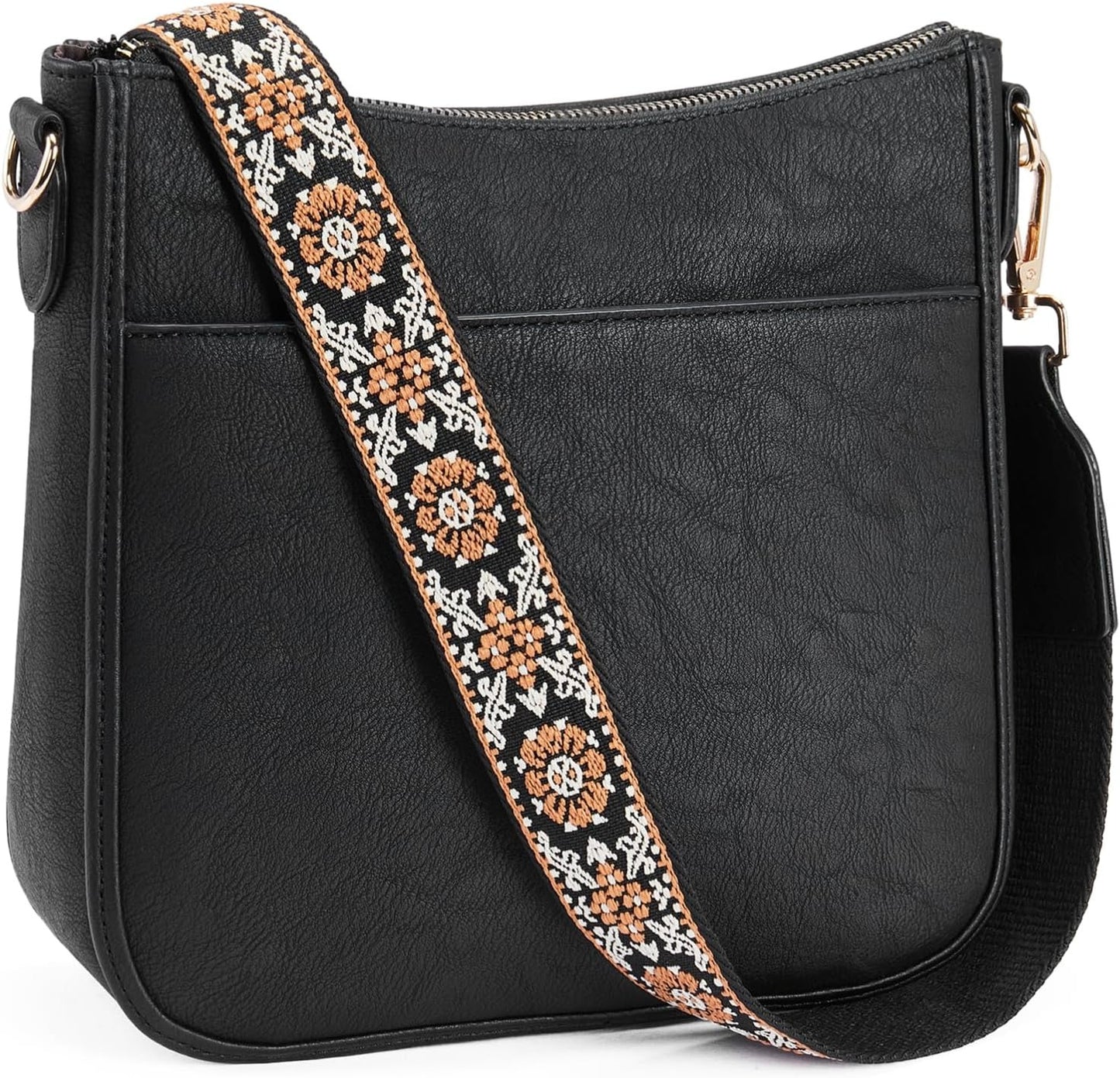 Crossbody Bags for Women Trendy Vegan Leather Hobo Purses Shoulder Handbags With Wide Shoulder Strap