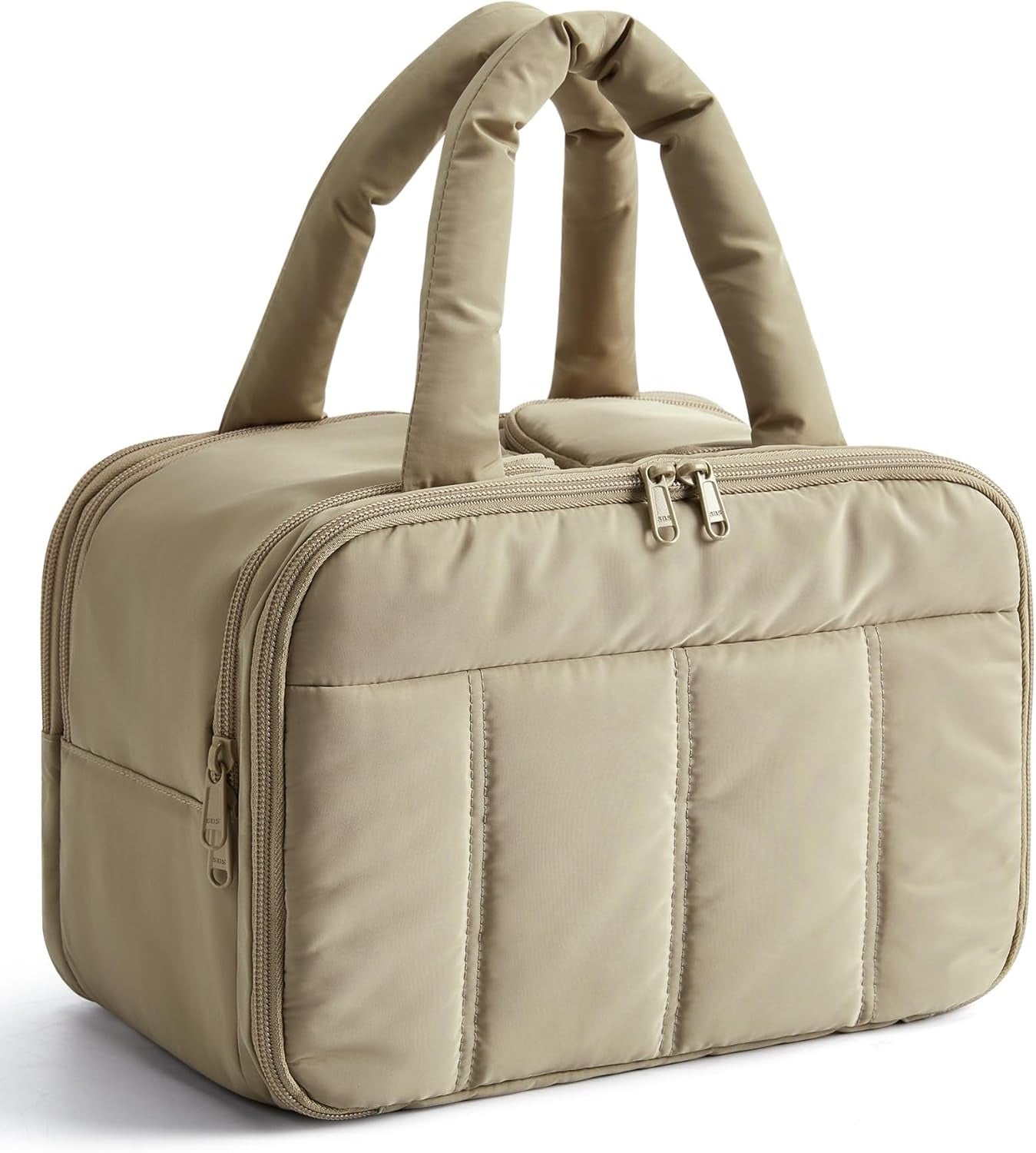 Travel Toiletry Bag, Puffy Large Toiletry Bag for Women, Lightweight Cosmetic Makeup Bag Organizer with Handle