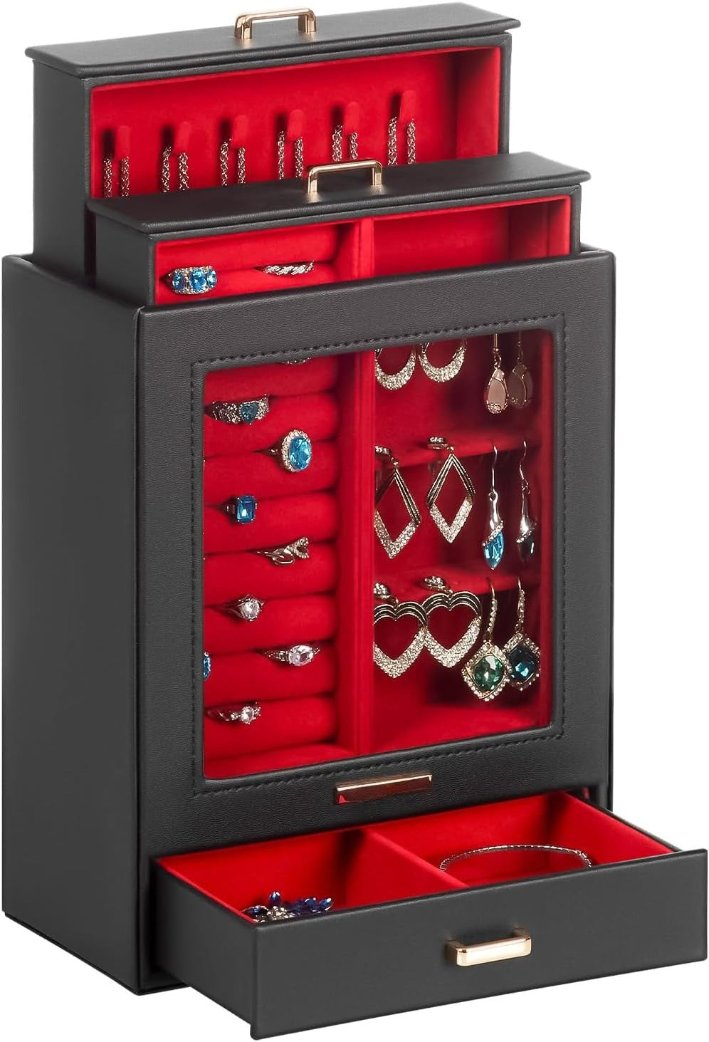 Jewelry Organizer Jewelry Box for Necklaces Rings Earrings Gift Bracelets Storage Case