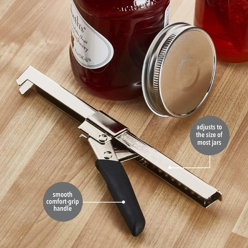 7.5-Inch, Adjustable Multifunctional Stainless Steel Can Opener with Grippe