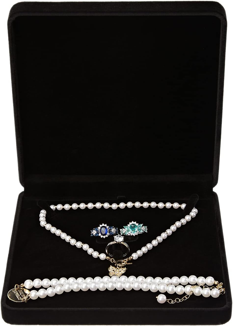 Velvet Jewelry Set Box, Velvet Gift Box for Bracelet Necklace Earring Ring