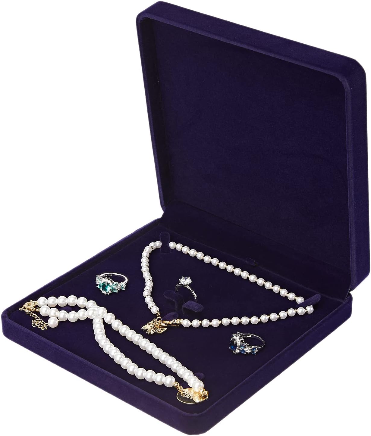 Velvet Jewelry Set Box, Velvet Gift Box for Bracelet Necklace Earring Ring