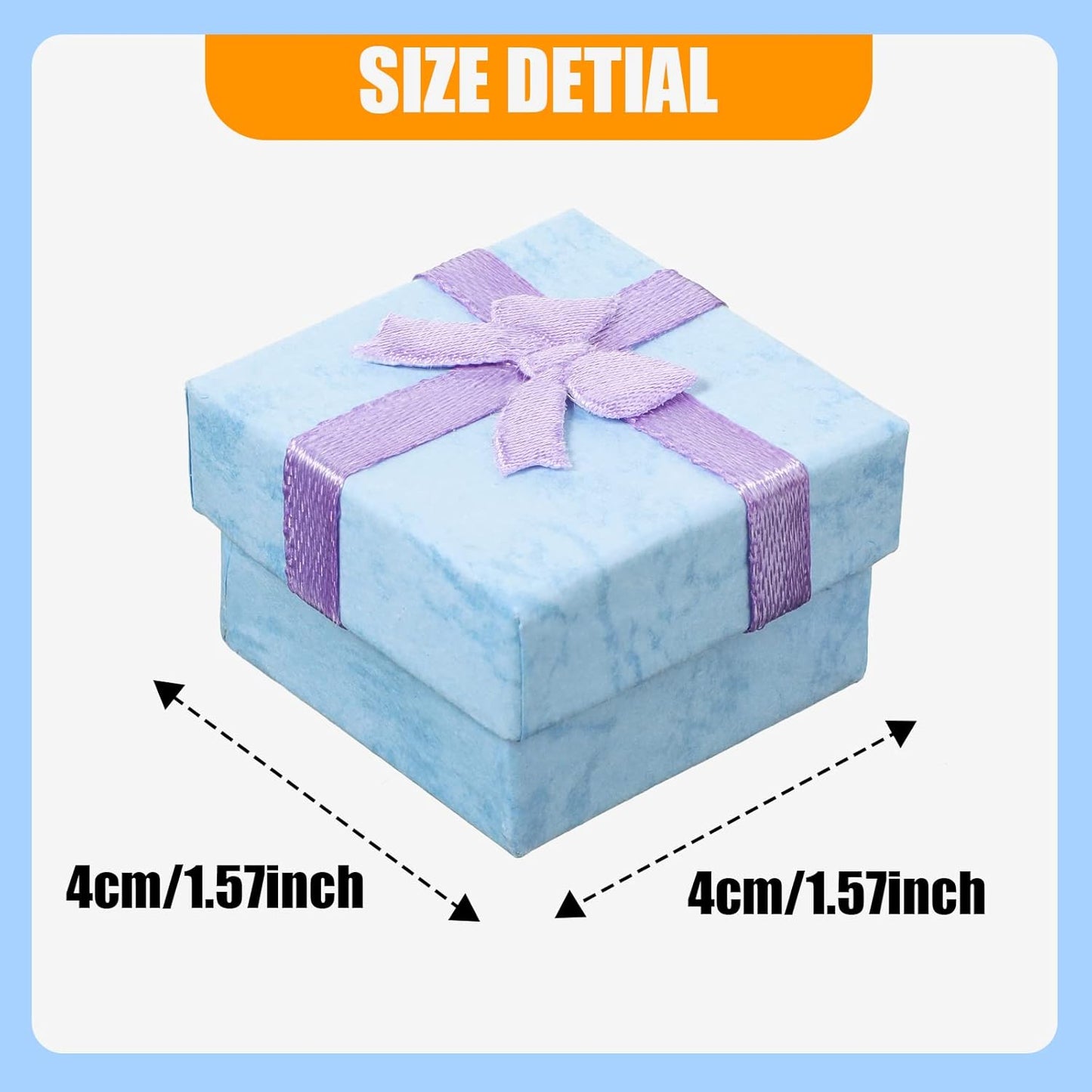 24 Pack Jewelry Gift Boxes Jewelry Box Gift Cases with Ribbon Bow for Birthday Wedding