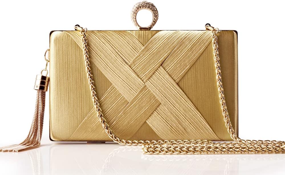 Clutch Purses for Women - Evening Bag Tassel Pendant Clutch for Bride Party Prom Wedding