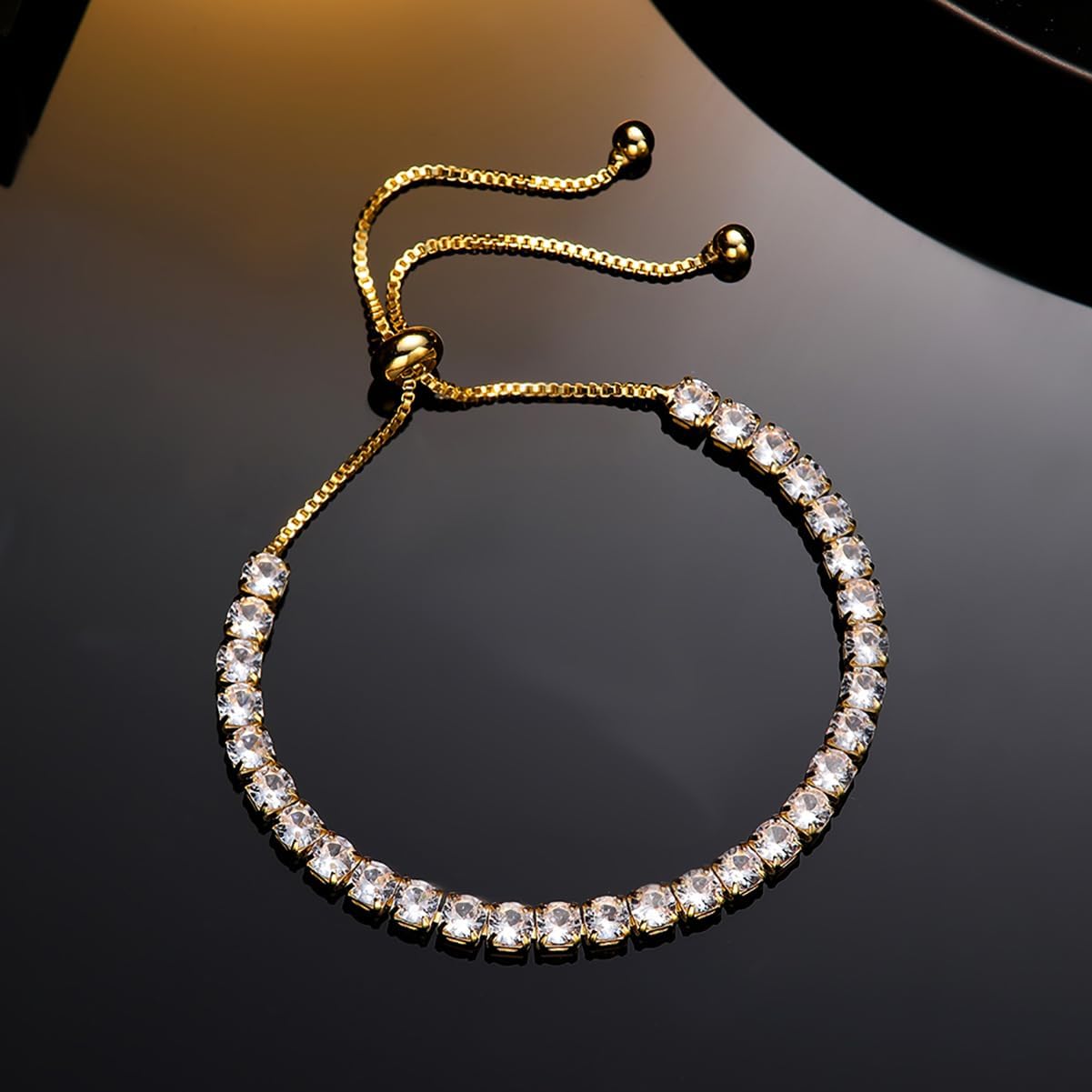 Fashion Bracelets for Women|Tennis Bracelets for Women|14K Gold Plated Bracelets for Women|4mm Zirconia Bracelets