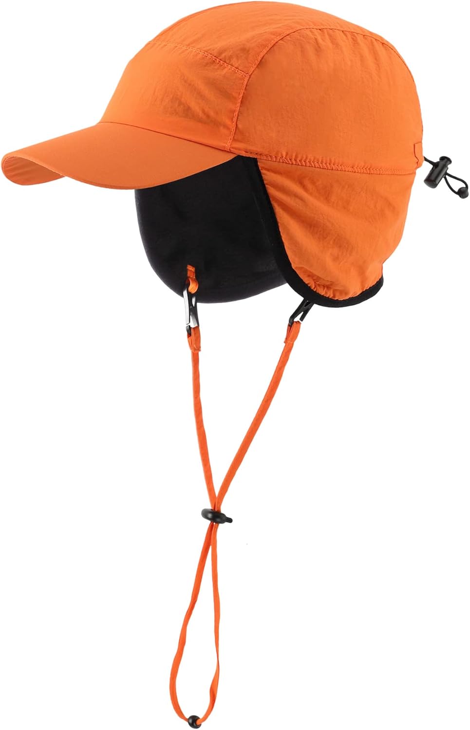 Waterproof Men's Winter Hats with Visor Warm Fleece Lined Baseball Cap Earflaps