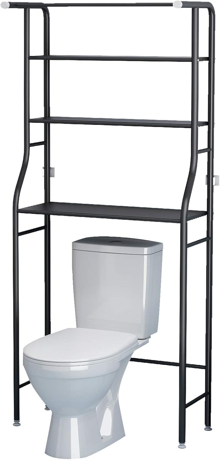 3-Tier Over The Toilet Rack,Bathroom Shelf Space Saver,Corner Stand Storage Organizer