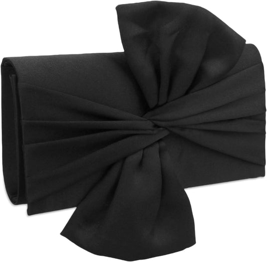 Bow Clutch Purses for Women Evening Bag Formal Vintage Satin Handbags for Bridal Wedding Party