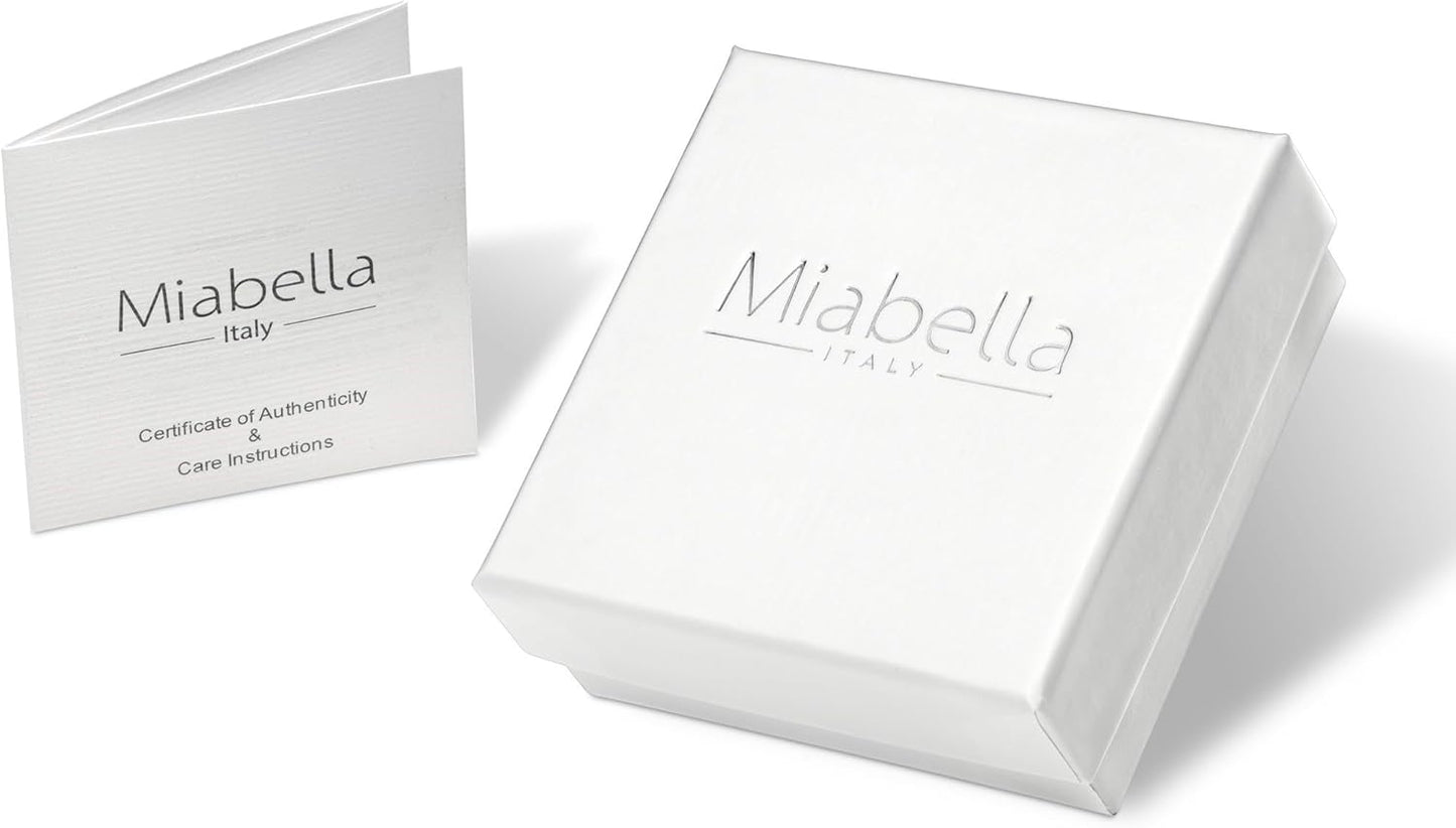 Miabella 18K Gold over 925 Sterling Silver Handmade Italian 3.5-4mm White Cultured Freshwater Pearl Rosary Cross