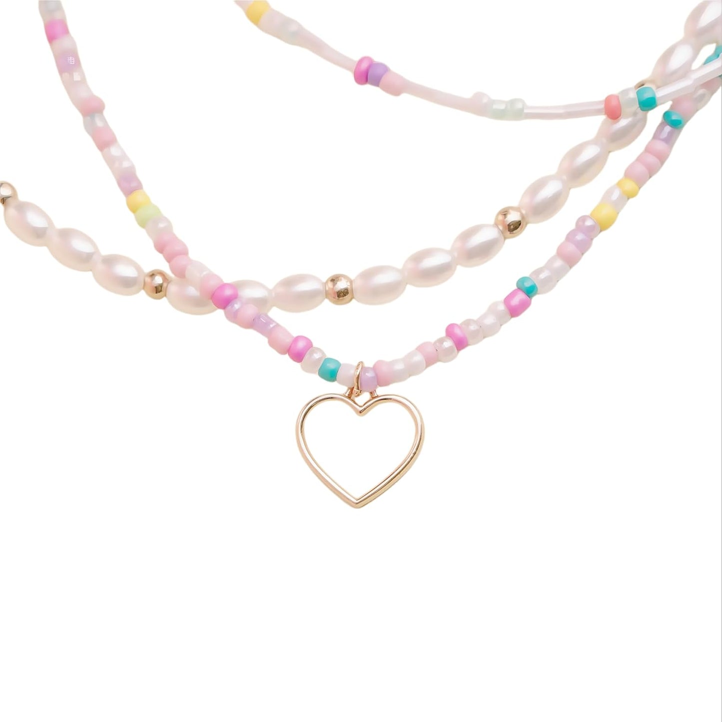 3-Layer Handmade Beaded & Pearl Necklace - Multi-Way Y2K Trendy Choker for Women