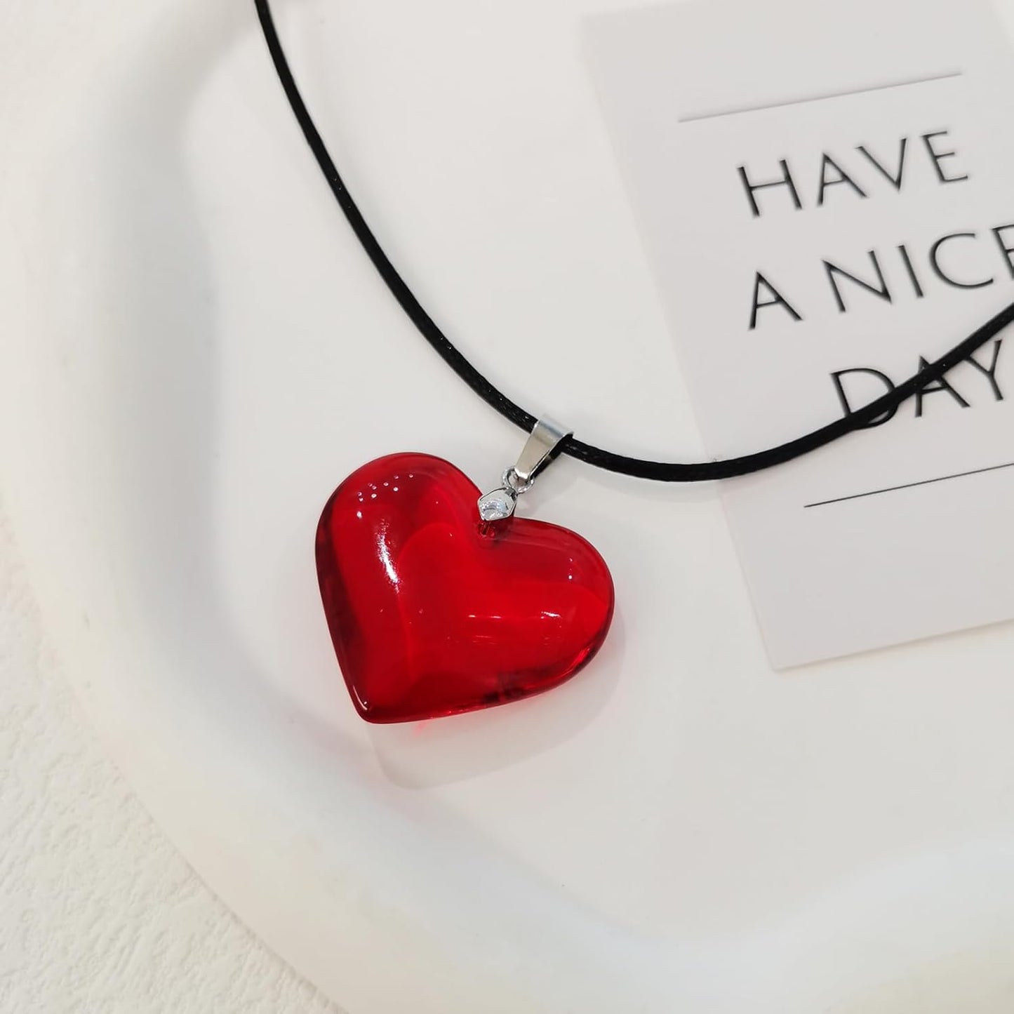 Heart Necklace: 18K Gold/Silver Plated Tiny Pendant Choker, Dainty Love Chain For Women/Teens, Valentine's Day Gift