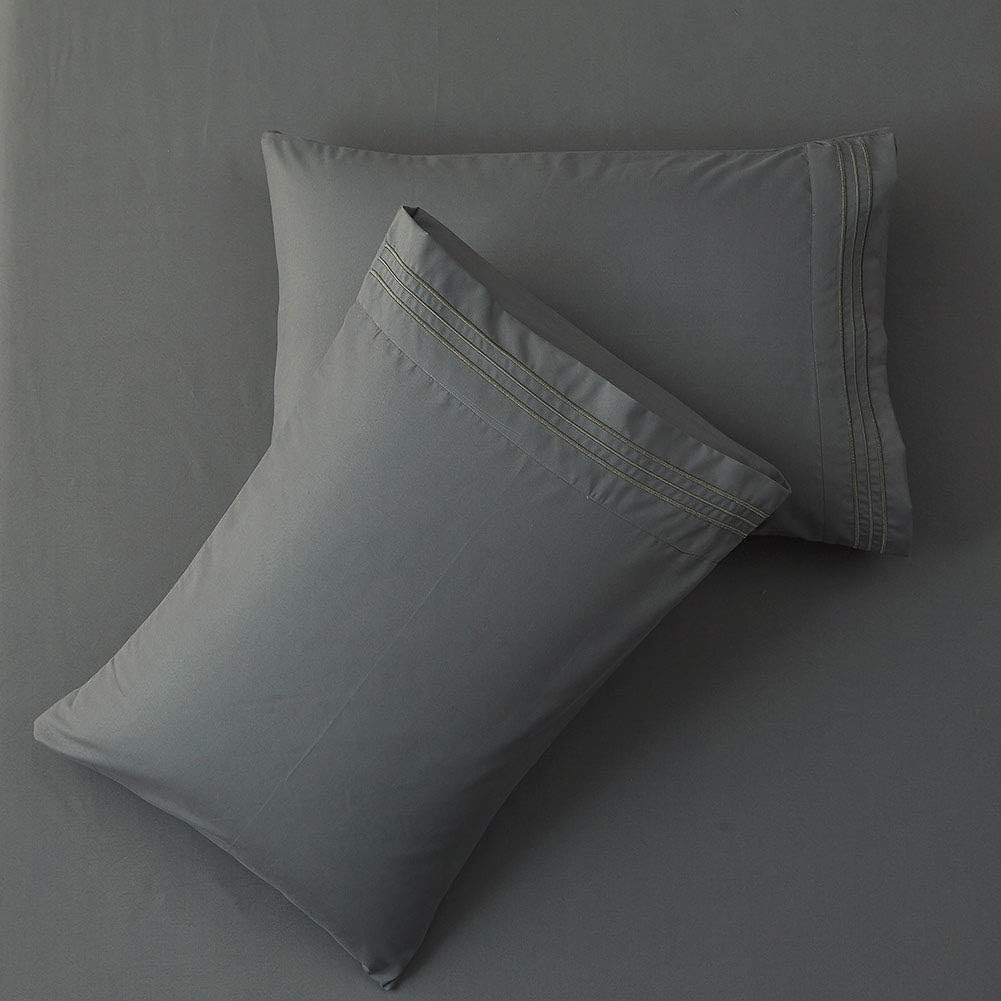 Bed Sheet Set Super Soft Microfiber 16-Inch Deep Pocket Wrinkle and Hypoallergenic-4 count Queen