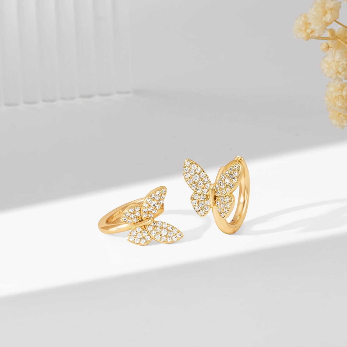 Cubic Zirconia Huggie Earrings 14k Gold Plated Tiny Earrings Small Huggie Hoop Earrings Simple Lightweight Hoops Gift for Women