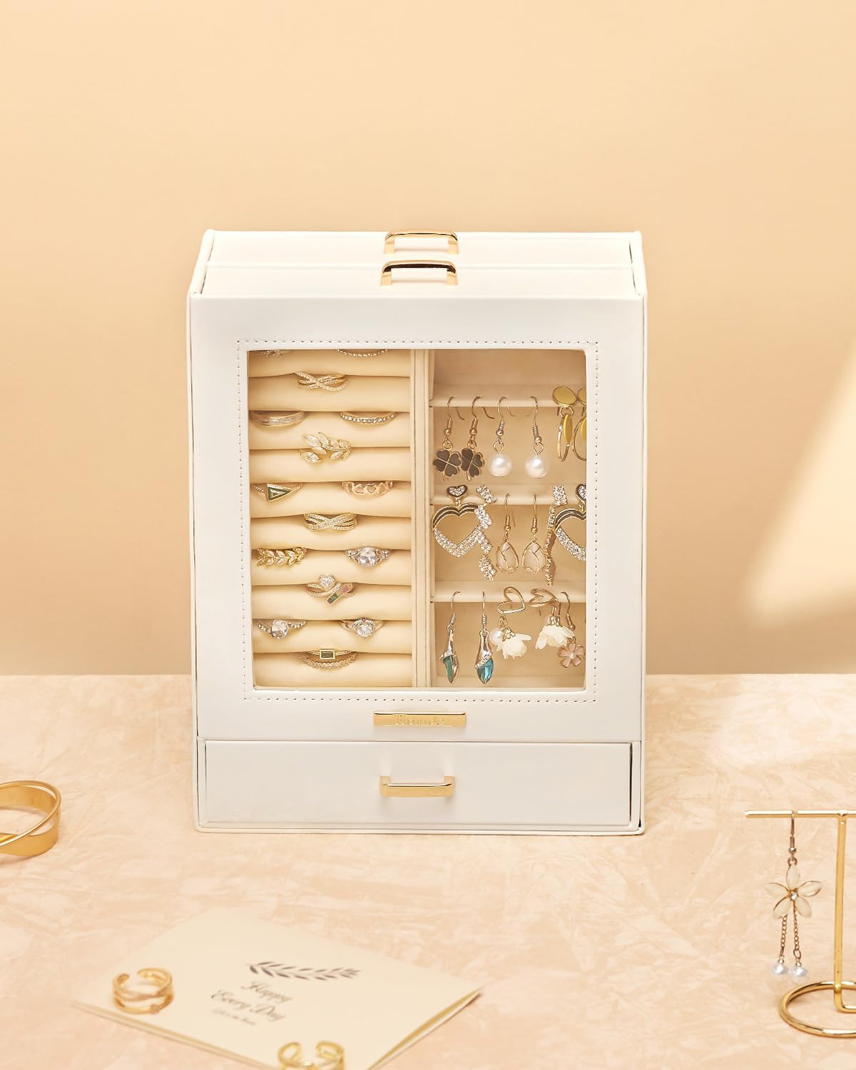 Jewelry Organizer Jewelry Box for Necklaces Rings Earrings Gift Bracelets Storage Case