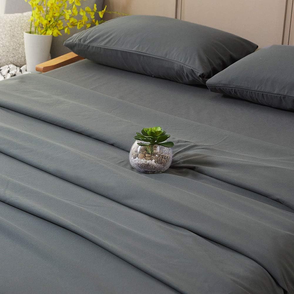Bed Sheet Set Super Soft Microfiber 16-Inch Deep Pocket Wrinkle and Hypoallergenic-4 count Queen