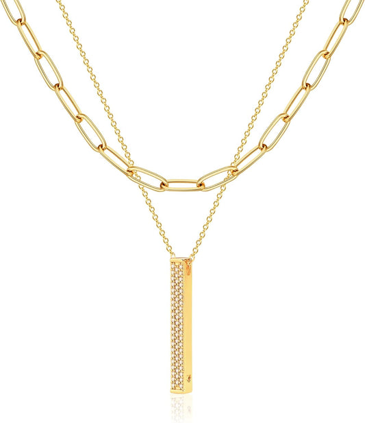 Personalized Chunky Initial Necklace: 14K Gold Plated Bubble Balloon Charm Pendant for Women
