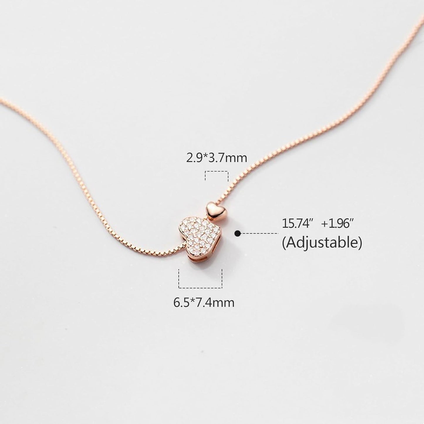 S925 Silver & 14K Gold Plated Heart Necklace: Dainty CZ Infinity Love with Opal & North Star Pendant, Trendy Birthday Gift for Mom/Daughter