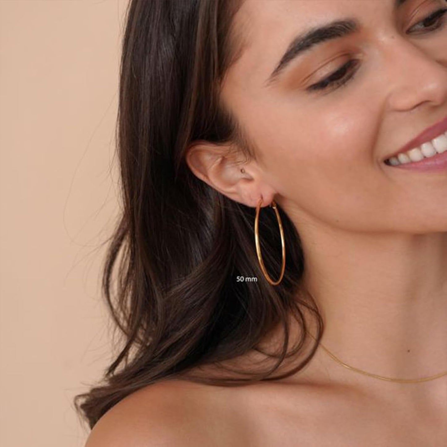 Gold Hoop Earrings Set for Women, 12 Pairs Large/Big Thin Thick Gold Hoops Earrings Loop Pack for Jewelry Gift 40mm/50mm