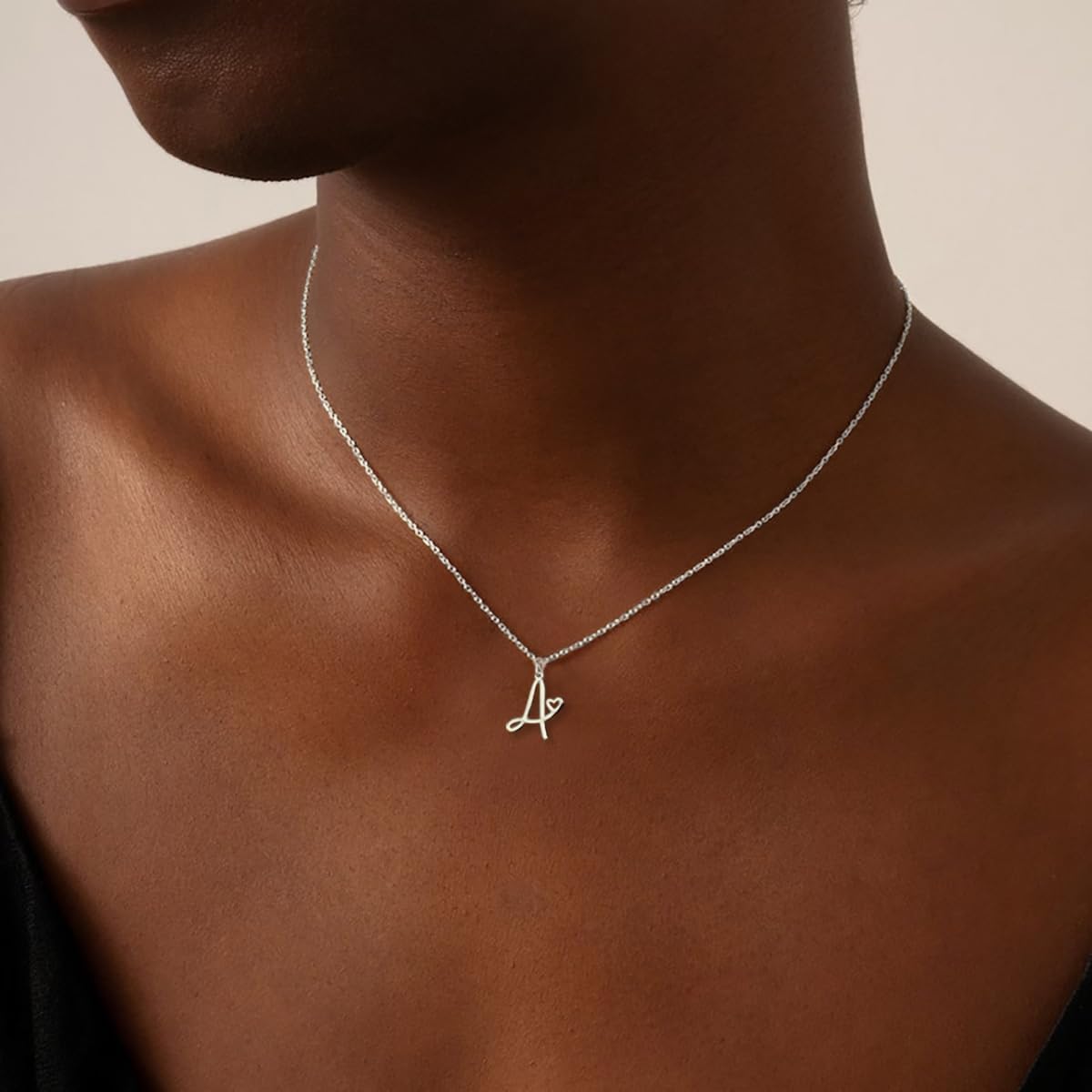 Initial Necklaces for Women, Dainty 14K Gold/Silver Letter Pendant Necklace Trendy Simple Cute Necklaces Monogram Name Choker Necklace Jewelry Gift