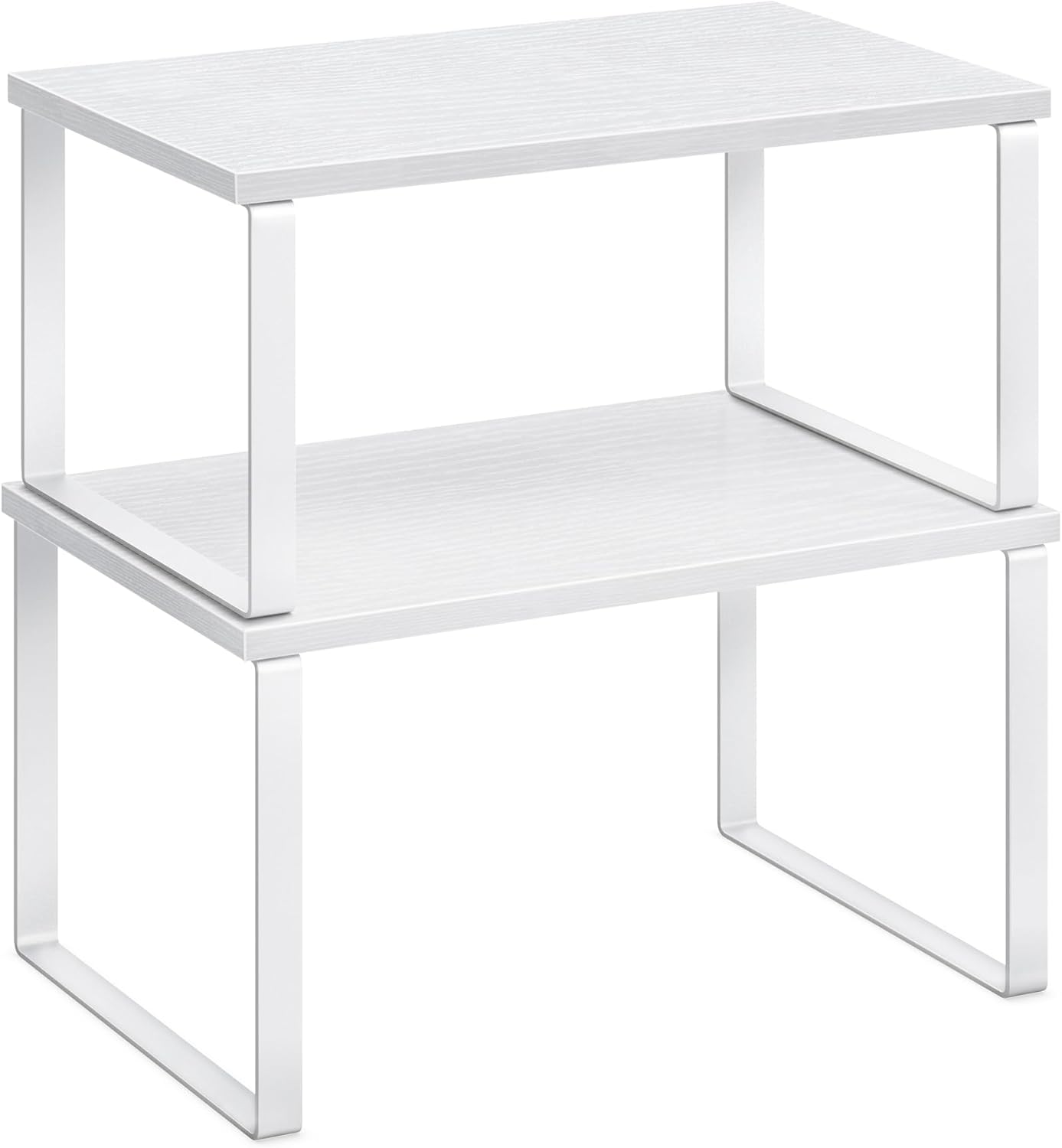 Cabinet Organizer Shelf, Set of 2 Kitchen Counter Shelves, Kitchen Storage, Spice Rack, Stackable