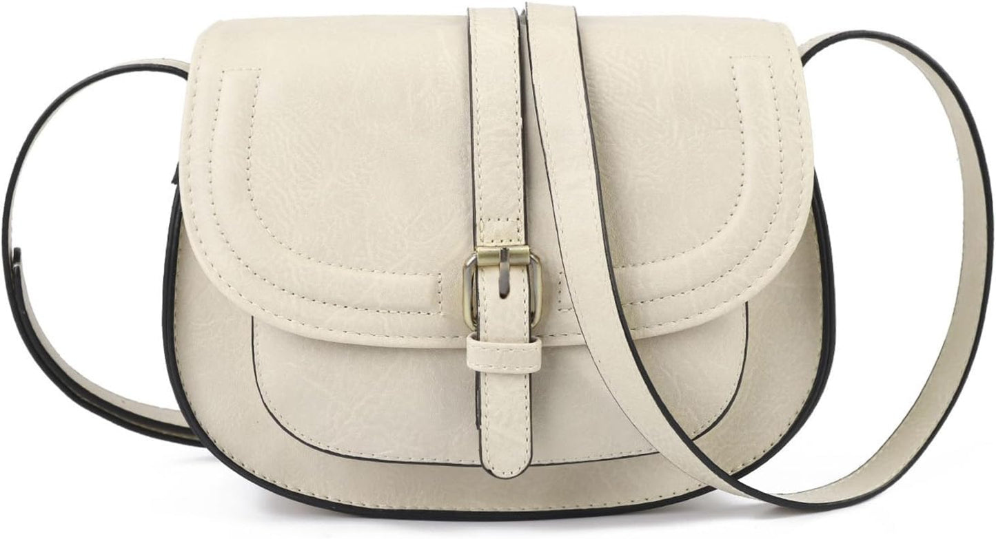 Crossbody Bags for Women,Small Saddle Purse and Boho Cross Body Handbags,Vegan Leather