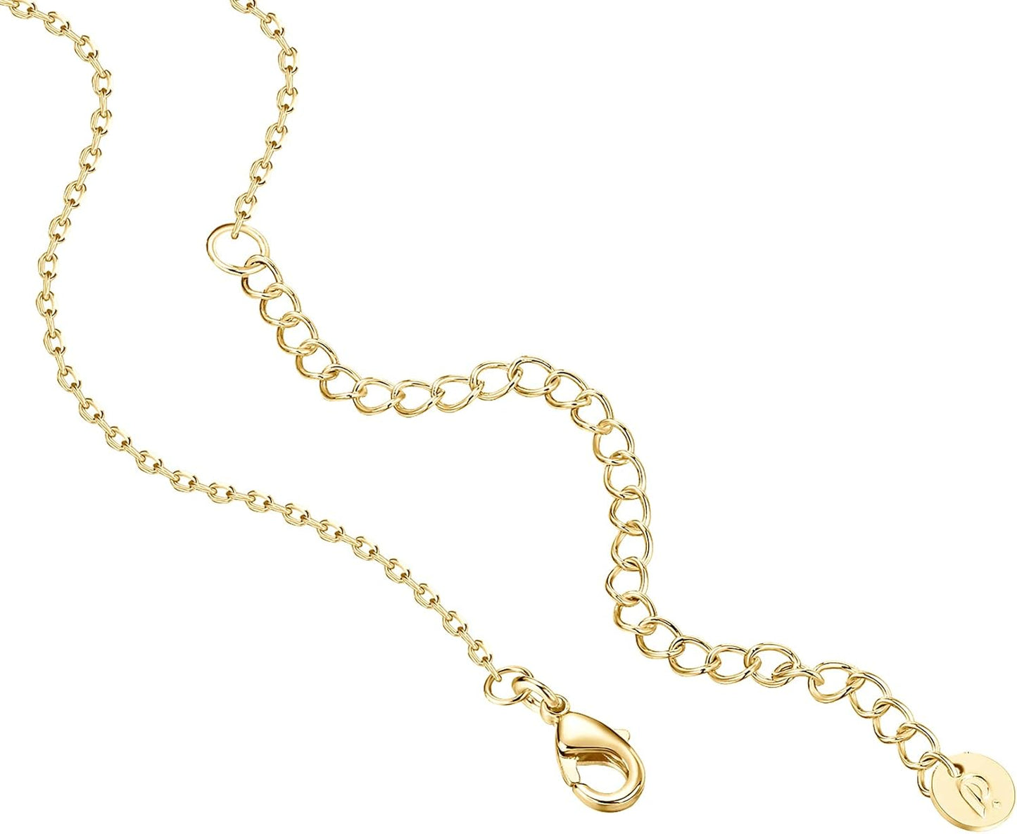 14K Gold Plated Station Necklace - Simulated Diamond BTY Layering Necklaces - Womens CZ Chain
