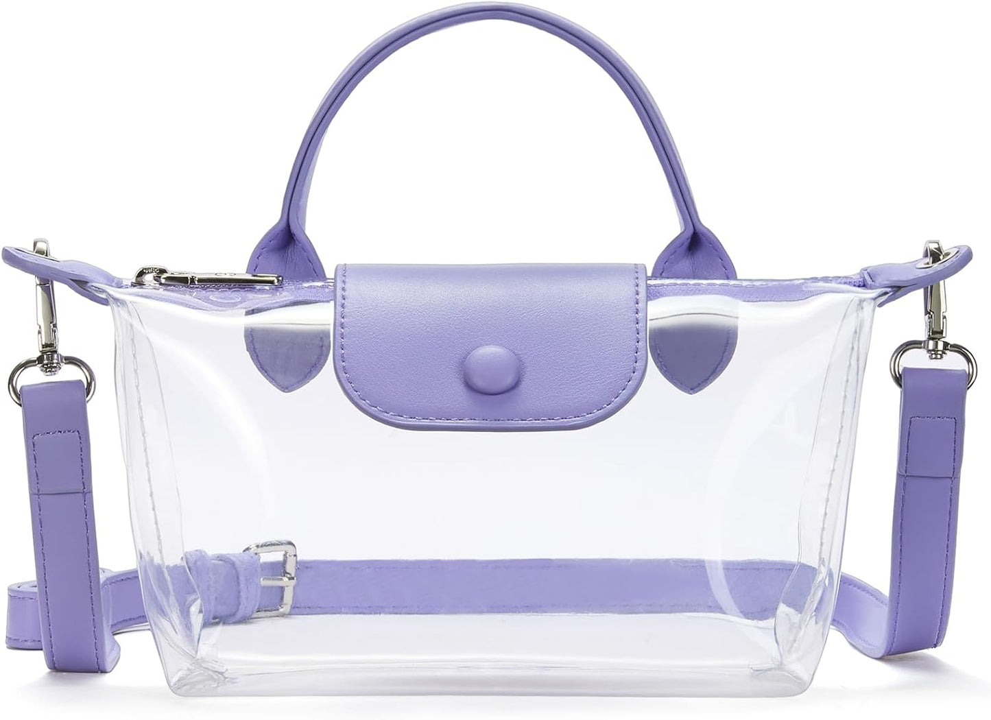 Clear Bag for Stadium Approved Small Crossbody Purse Handbags for Concerts Sports Events