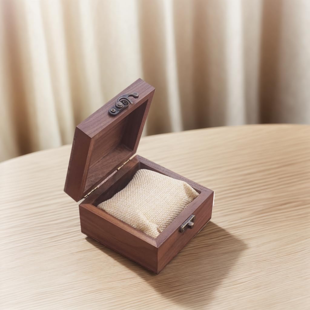Walnut Wood Box for Crafts, Jewelry Box and watch box Wooden Keepsake Box Gift