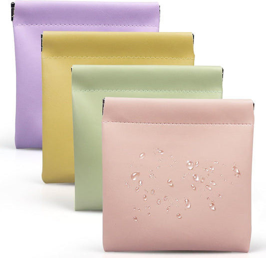 4.72″x4.72″ Small Pouches for Purse, 4count Cute Snap Closure Storages, Mini Organizer for Inside