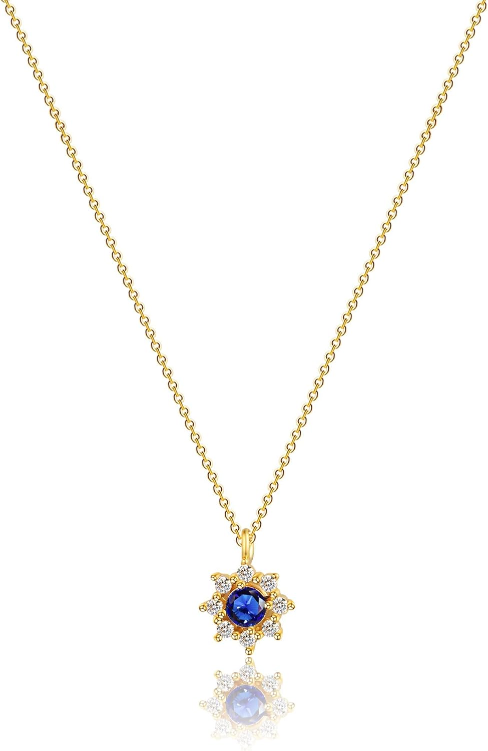 Dainty Gold Necklace: 14K Gold Plated Tiny Love/Heart/Star/CZ/Leaf Pendant for Women, Everyday Jewelry