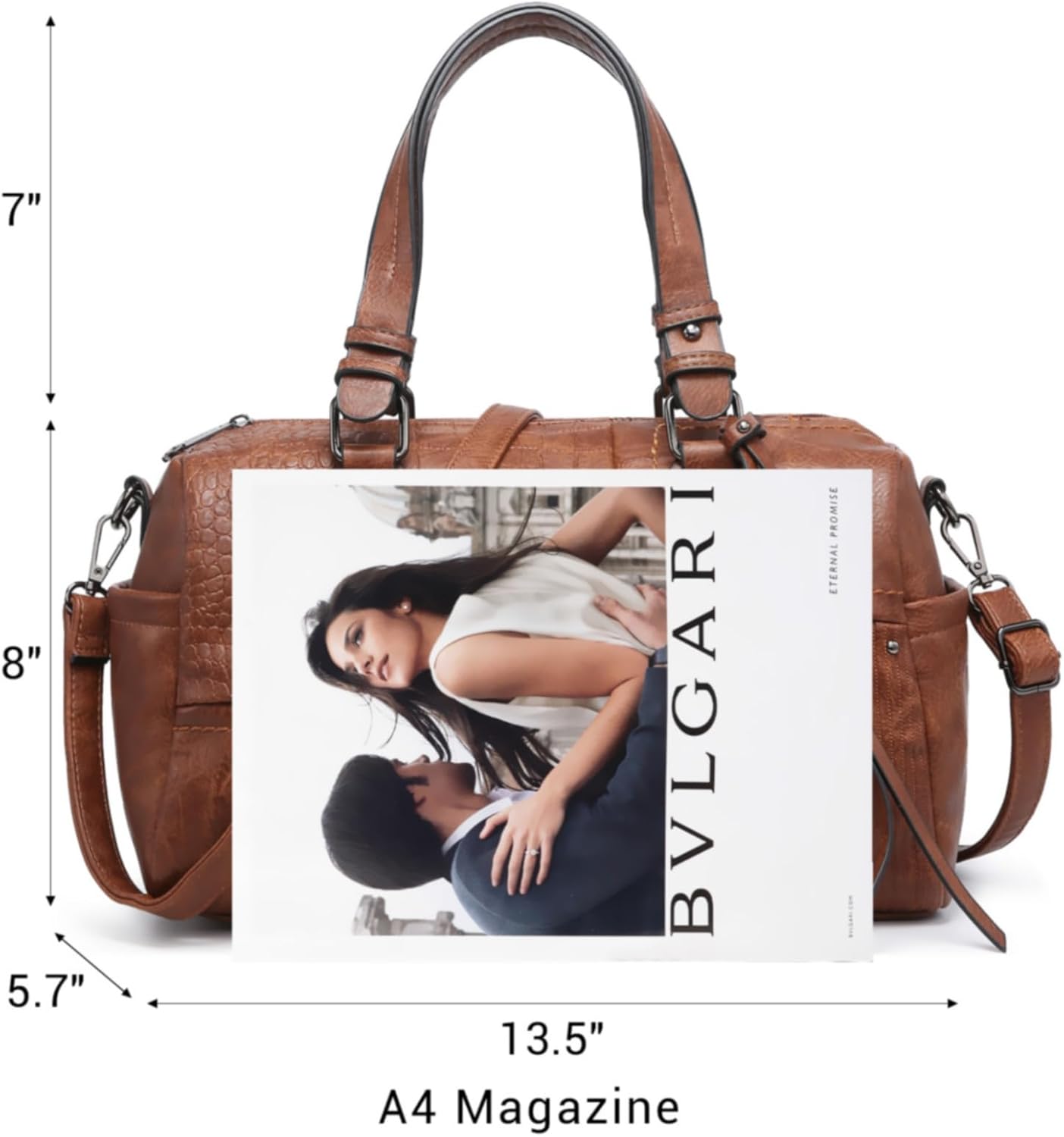 Women Soft Vegan Leather Barrel Bags Large  HandleTotes Satchel Handbags Shoulder Purse