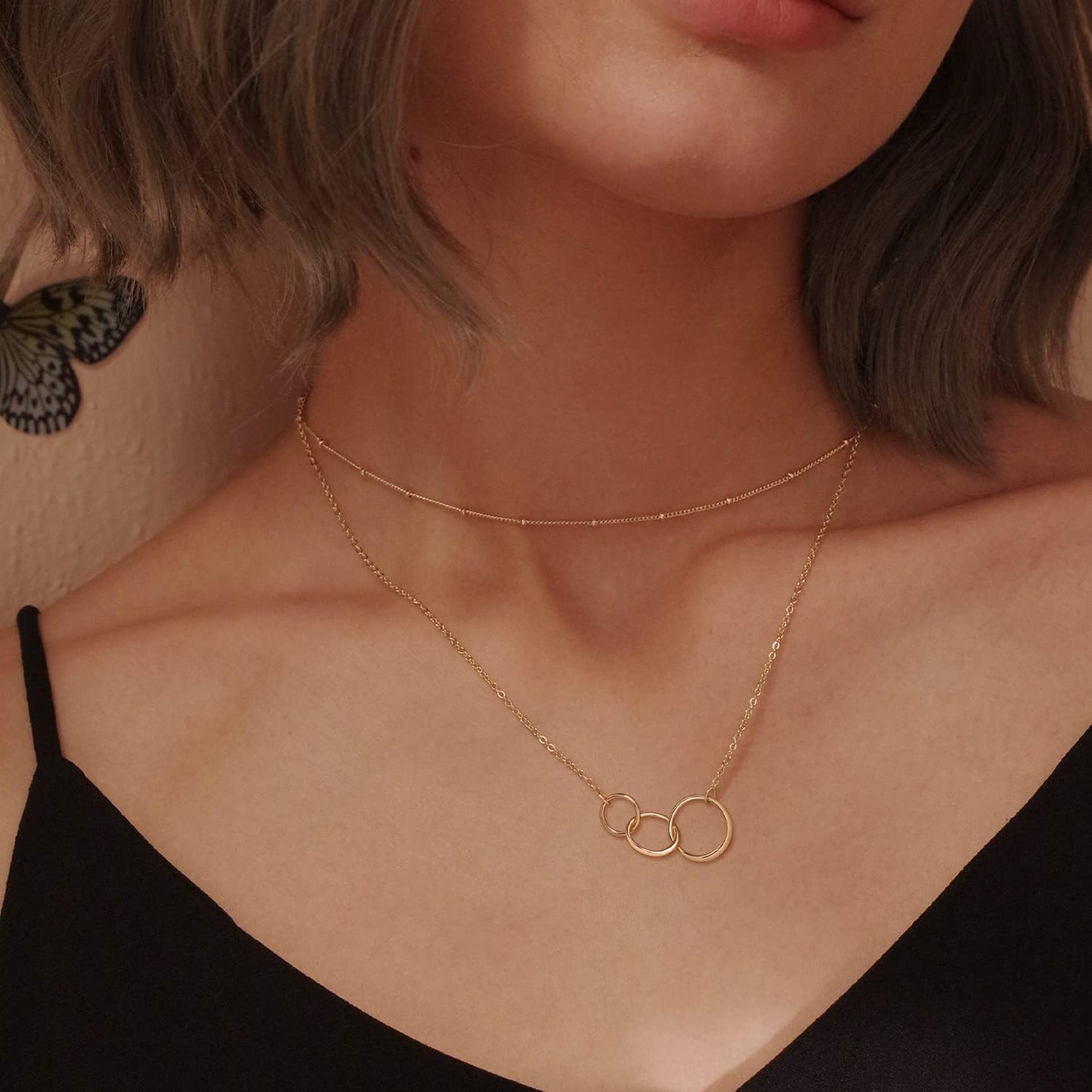 Personalized Chunky Initial Necklace: 14K Gold Plated Bubble Balloon Charm Pendant for Women