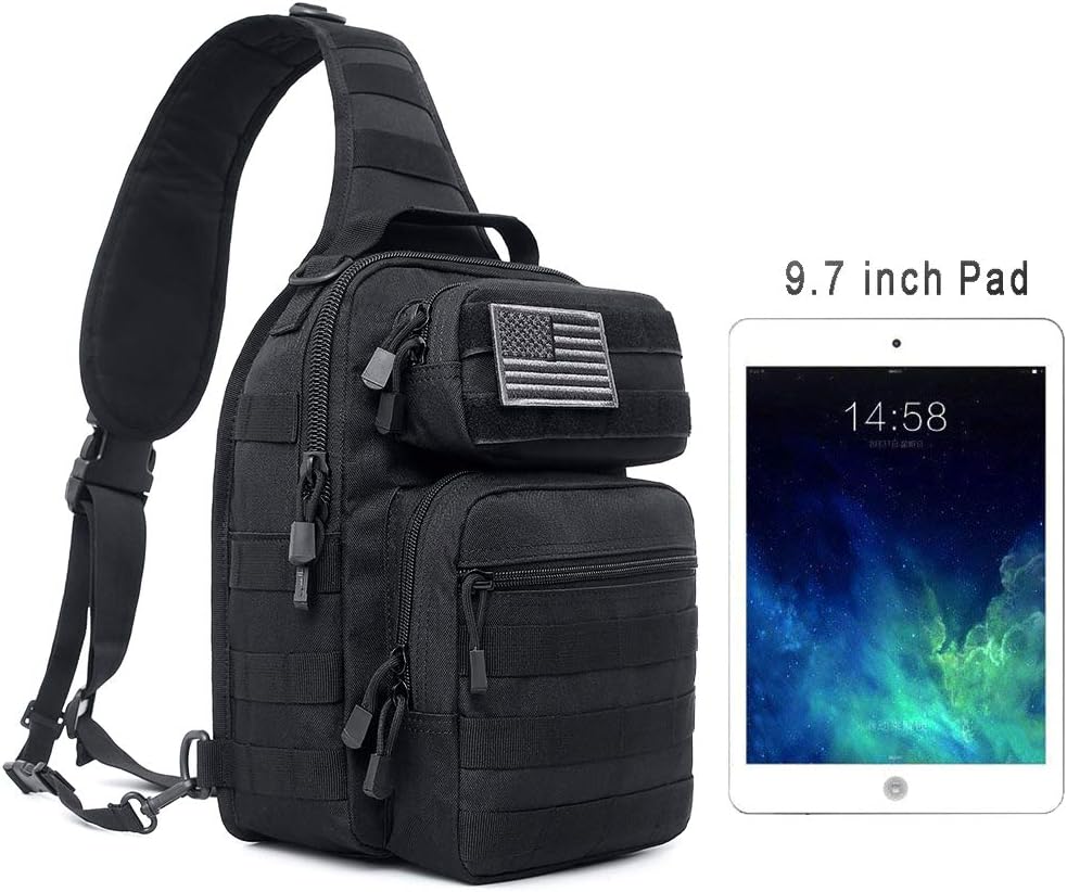 Tactical Sling Bag Pack Military Rover Shoulder Sling Backpack Molle Range Bags  Day PackBag